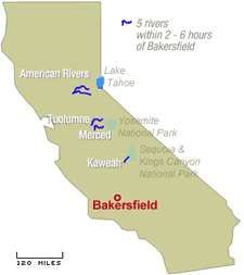 Whitewater Rafting Bakersfield, CA